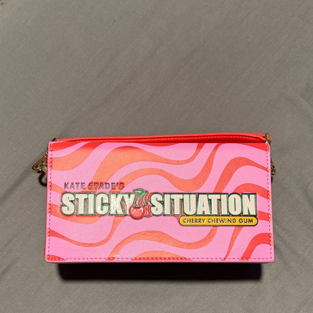 Kate Spade Pink and Red Sticky Situation Clutch